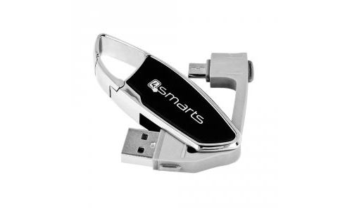 Porte clé avec câble microUSB intégré 4Smarts SnapLink
