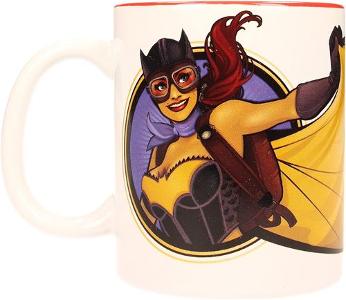 Sd Toys – Mug Avec Design Batgirl Baseball, Céramique, Blanc Et Rouge, 10 X 14 X 12 Cm