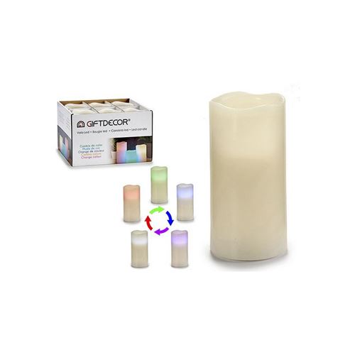 bougie led multicouleur 15 cm