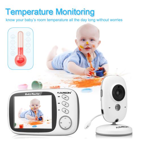 Caméra bebé fleur babyphone video sans fil surveillance bebe 50/100m  infrarouge