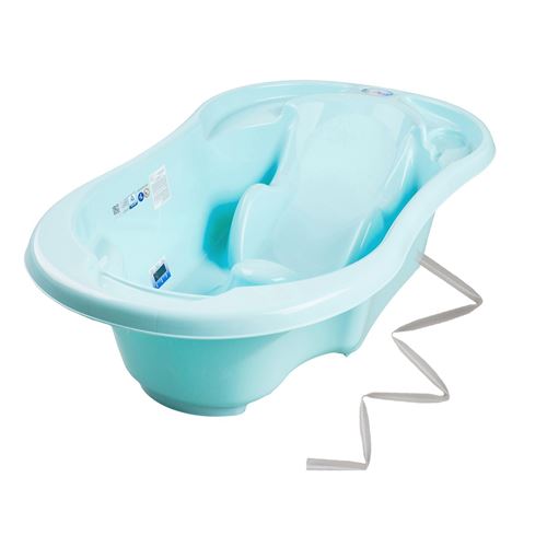 Baignoire b&eacute;b&eacute; avec r&eacute;ducteur int&eacute;gr&eacute; bleu + tuyau