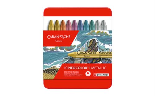 Ensemble De 10 Craies Neocolor&reg; I - M&eacute;talliques - Caran D'ache