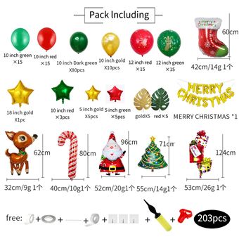 Guirlande De Kit D Arche De Ballons Joyeux Noel Multicolore K60 Achat Prix Fnac