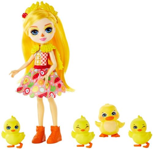 Mattel Poupée ado Enchantimals Dinah Duck15 cm jaune