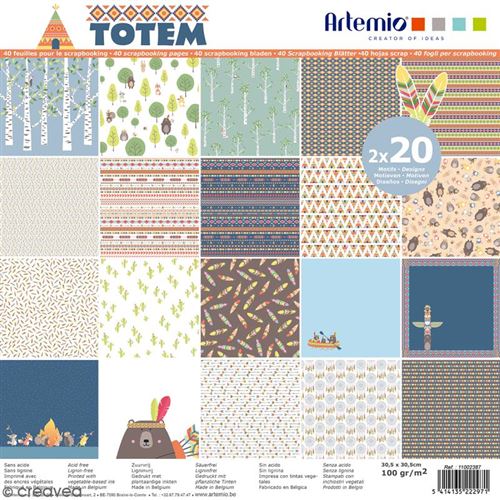 Bloc papier 30 cm totem - artémio