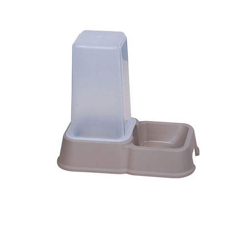 Dogi - Distributeur de croquettes - 1,5 L - Gris