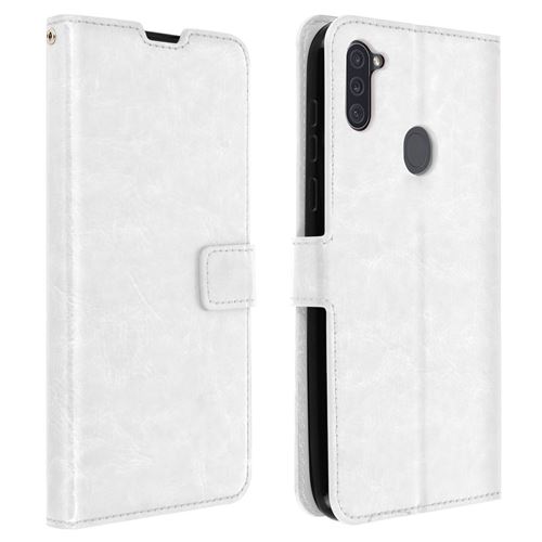 Etui pour Samsung Galaxy A11 avec Porte-carte Fonction Support Vintage blanc