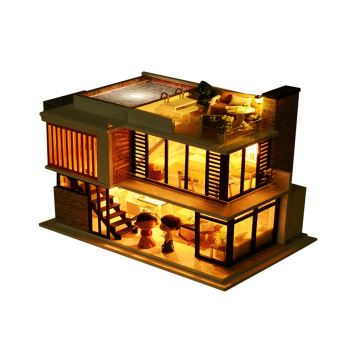 Maison Miniature Bricolage 3D En Bois Meubles Led Maison Puzzle Décorez  Cadeaux Creative BT120