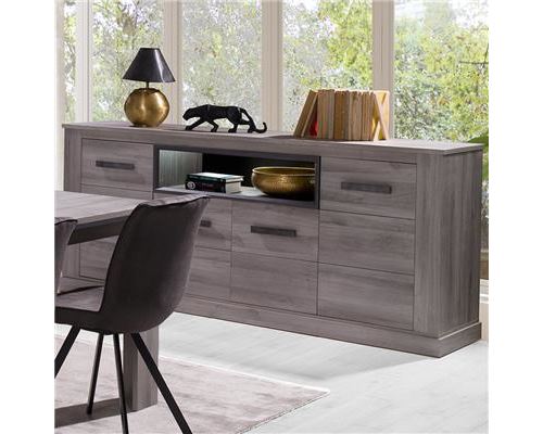 Bahut 220 cm couleur chêne clair PHILOCTETE