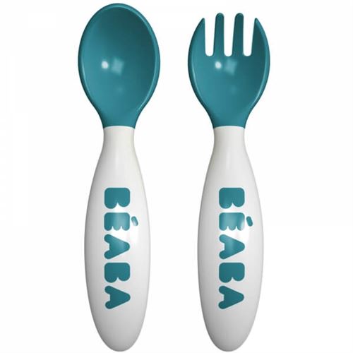 Set de 2 couverts bébé ergo 2ème âge blue - beaba