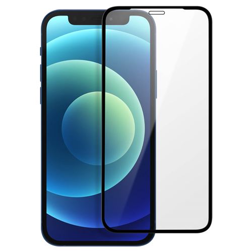 Film pour iPhone 12 / 12 Pro Verre trempé 9H Bords Incurvés Hardglass Max 3mk Noir
