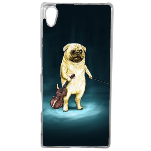 Coque Chien Qui Fait Du Violon Compatible Sony Xperia Z5 Transparent