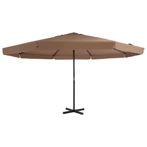 Parasol d'ext&eacute;rieur avec poteau en aluminium 500 cm Taupe Vidaxl Taupe
