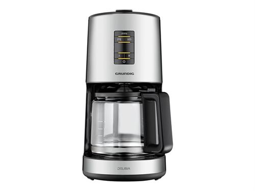 Grundig Delisia KM 7680 - Koffiezetapparaat - 10 bekers - roestvrij staal/zwart