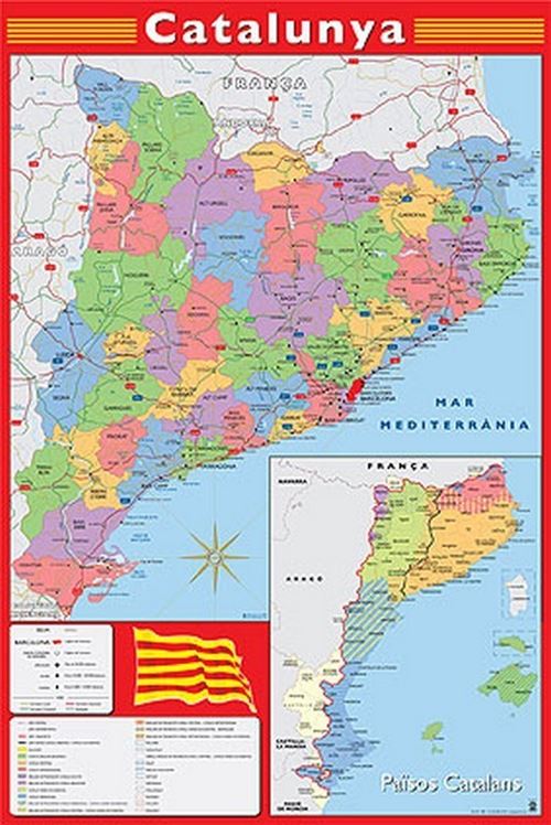 Affiche Carte Catalunya