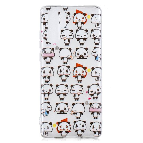 Coque en TPU impression de motif expression panda différente pour votre Huawei P30 Pro