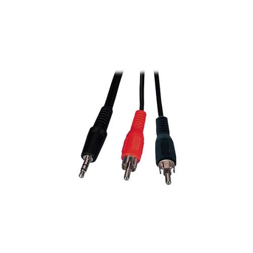 Câble stéréo JACK 2RCA 1.5M Noir