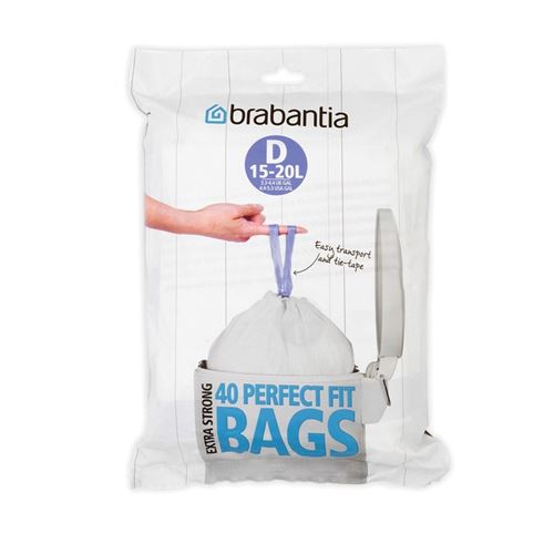 Brabantia, sacs 15/20l (d) distributeur 40 sacs