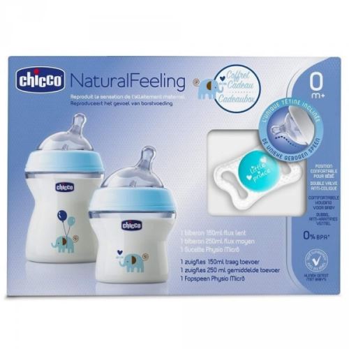 Naturalfeeling coffret cadeau naissance garçon bleu - chicco