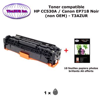 Toner Canon EP718 BK (CC530) Compatible - Noir, Marque Qualitoner, Neuf Sous Emballage