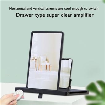 Loupe-support Pour Téléphone - Agrandissement écran 2 à 3x, 18x12cm - Pour Films, Lecture - Sans Alimentation, Portable - 8