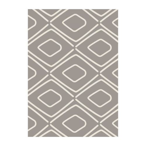 max tapis de salon contemporain - 120x170 cm - gris