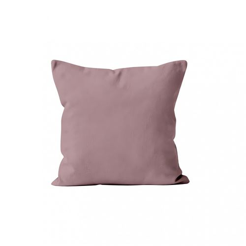 Housse de coussin unie 60x60 cm ALIX rose, par Soleil d'ocre