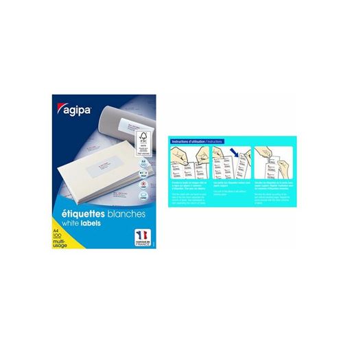 Agipa Etiquettes Coins Droits - étiquettes - 1400 étiquette(s)