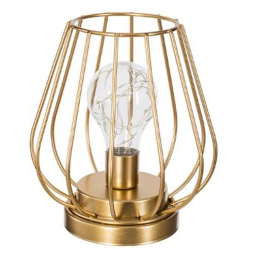 Cr&eacute;ateur d'int&eacute;rieur - Lampe &agrave; Poser en M&eacute;tal MicroLed Luz 17cm Or