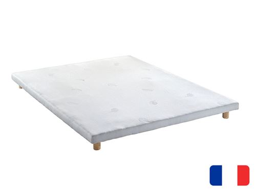 Sommier tapissier extra plat à lattes multiplis 140x190