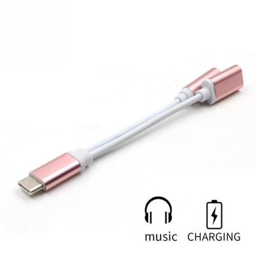 USB C Charge & Music – Adaptateur 2 en 1 prise jack casque audio pour USB  type C – Rose - Straße Tech ® - Cdiscount Informatique