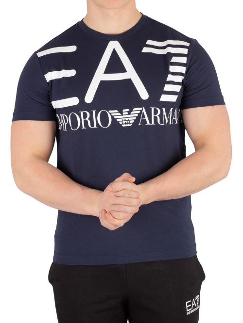 EA7 Homme T-shirt graphique, Bleu