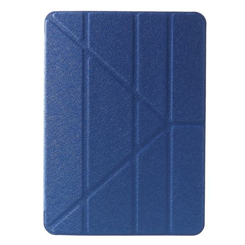 Etui en PU origami de soie bleu foncé pour votre Apple iPad Pro 11-inch (2018)