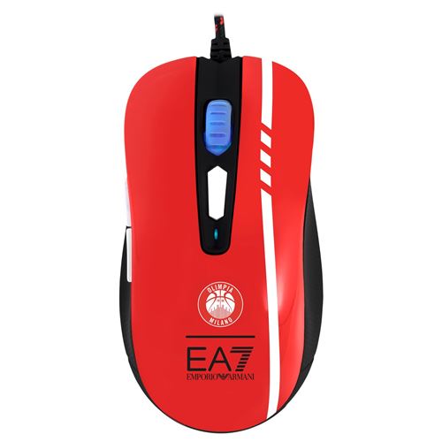 MARS GAMING - Emporio Armani EA7 Olimpia Milano - muis - optisch - 6 knoppen - met bekabeling - USB