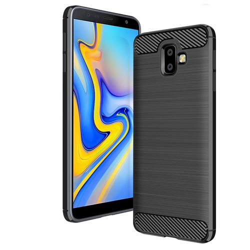 Samsung Galaxy J6 Plus 2018 Coque Compatible De Protection Tpu Brossee Carbon Fiber Antichoc Samsung Galaxy J6 2018 2018 Accessoires Pochette Exceptional Case Coque et etui telephone mobile Achat prix...