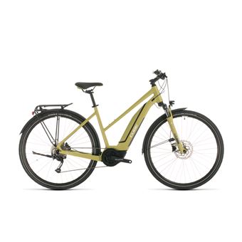 Velo Electrique Femme Vtc Cube Touring Hybrid One 400 Green N White 2020 Trapeze 54 Cm Velos Achat Prix Fnac
