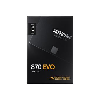 Samsung 870 EVO MZ-77E1T0B/EU - Interne SSD - 1 TB - Schwarz