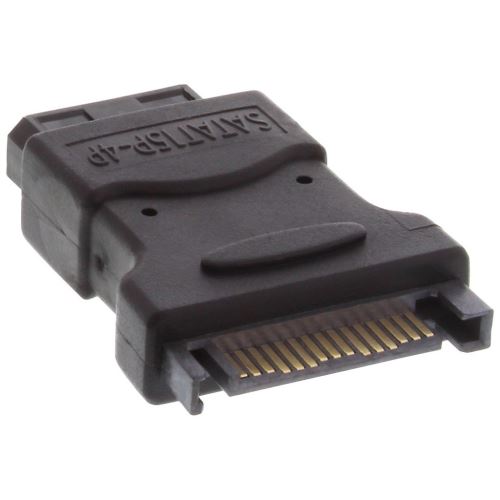 Adaptateur d'électricité SATA, InLine®, 1x 5,25 prise à 15pin SATA prise femelle
