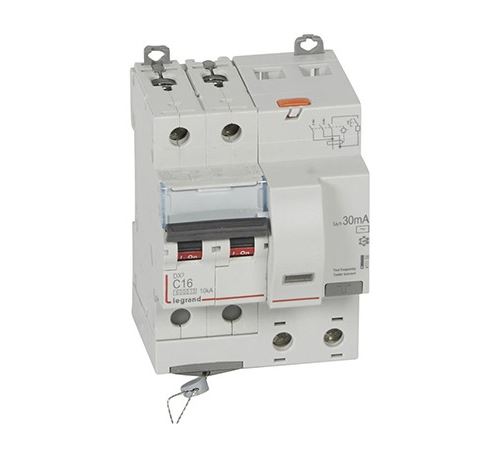 Legrand Disjoncteur Différentiel Dxᶾ 6000 - 2P - Vis/Vis - 16A - Ac - 10Ka - 30Ma