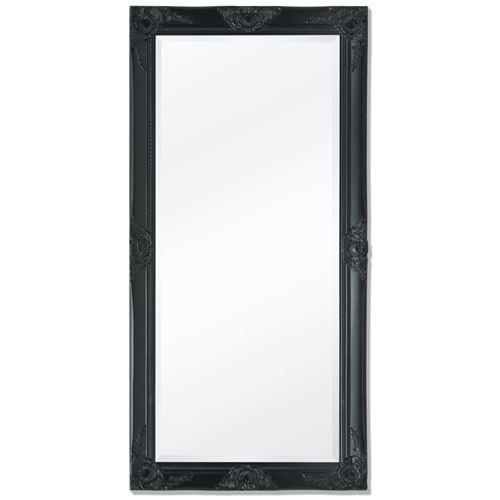 VidaXL Miroir mural Style baroque 120 x 60 cm Noir