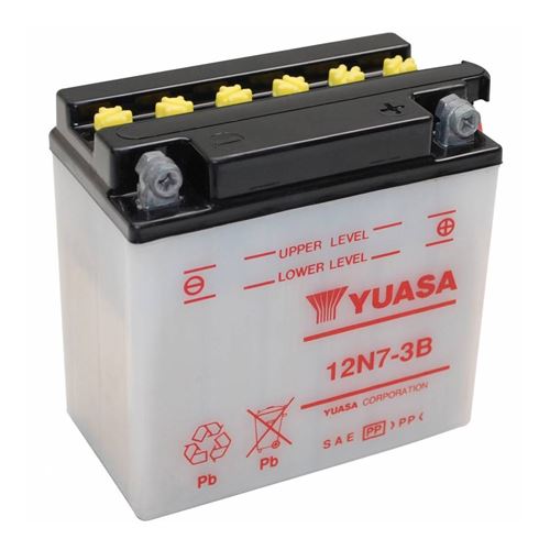 Batterie 12v 7 ah 12n7-3b yuasa conventionnelle avec entretien (lg135xl75xh133)