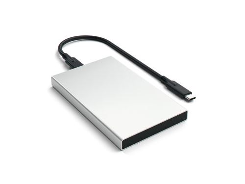 SATECHI Boîtier en Aluminium Disque Dur Externe USB Type-C en Aluminium - Jusqu'à 10 Gbps - Compatible avec HDD et SDD de 6.35cm (Argent)