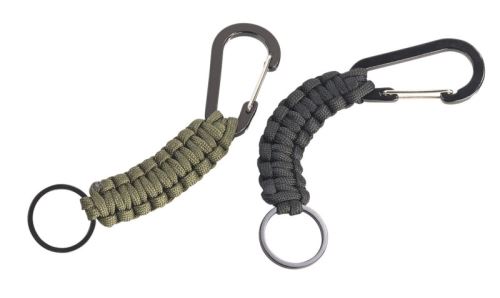 2 porte-clés en paracorde avec mousqueton et corde 1,2 m