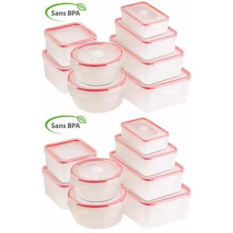Lot De 6 Boîtes De Conservation Hermétiques Pour Riz Et Aliments - Transparentes, Empilables, Pour Réfrigérateur/Congélateur - Organisation Cuisine - 13