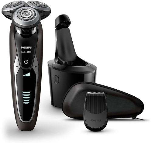 Philips Series 9000 S9551/63 Rasoir électrique Wet & Dry avec lames de précision V-Track et technologie Contour Detect Vitesse de rasage réglable