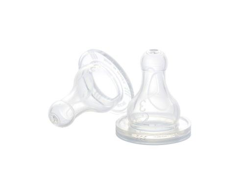 Lot de 2 tétines silicone liquide épais - beaba