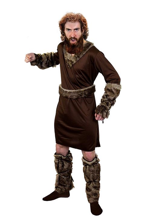 Déguisement de Viking pour Adulte avec Une tuinique + Une Ceinture + Manchettes + Jambières. Idéal pour Les enterrements de Vie de Garçon Nordique. ( Large )