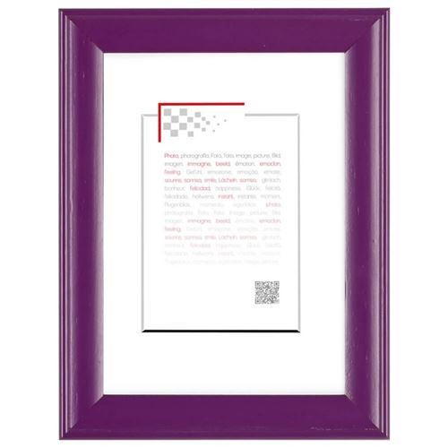 Cadre photo Fiesta violet 13x18 cm, bois reconstitué - marque française