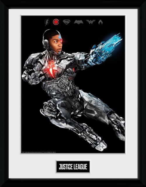 Photographie encadree Justice League Movie Cyborg 30x40 cm