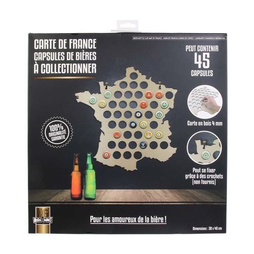 Carte de France collecteur de capsules